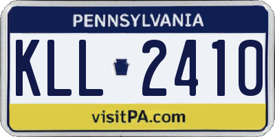 PA license plate KLL2410