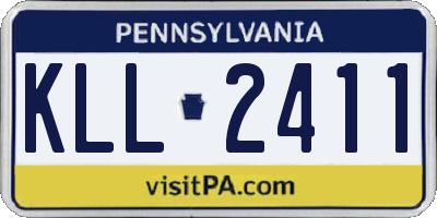 PA license plate KLL2411
