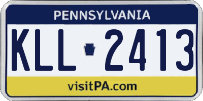 PA license plate KLL2413