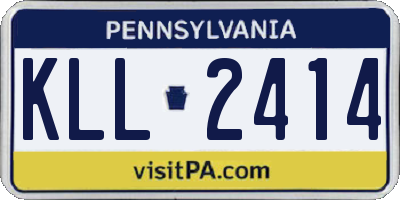 PA license plate KLL2414
