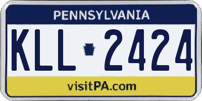 PA license plate KLL2424