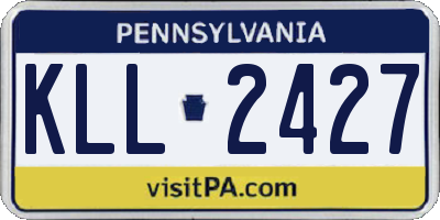 PA license plate KLL2427