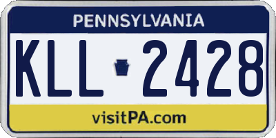 PA license plate KLL2428