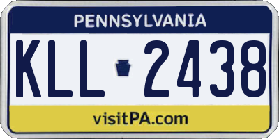 PA license plate KLL2438
