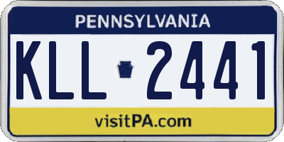 PA license plate KLL2441