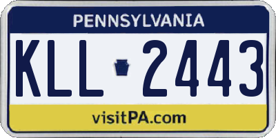 PA license plate KLL2443