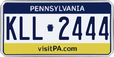PA license plate KLL2444
