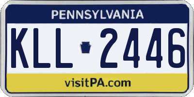 PA license plate KLL2446