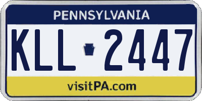 PA license plate KLL2447