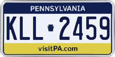 PA license plate KLL2459