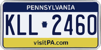 PA license plate KLL2460