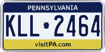 PA license plate KLL2464