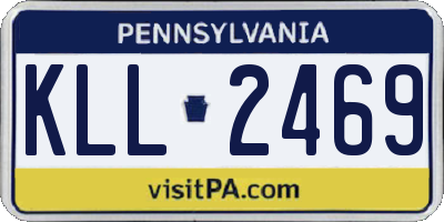 PA license plate KLL2469