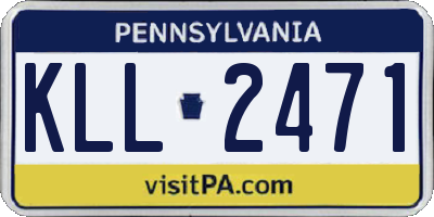PA license plate KLL2471