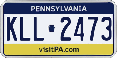 PA license plate KLL2473