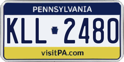 PA license plate KLL2480