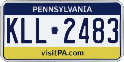 PA license plate KLL2483