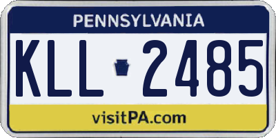 PA license plate KLL2485