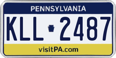 PA license plate KLL2487