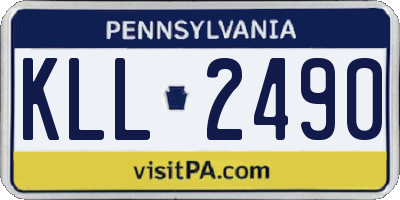 PA license plate KLL2490