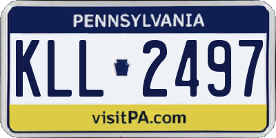 PA license plate KLL2497