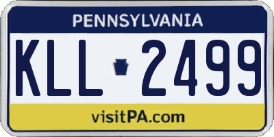 PA license plate KLL2499