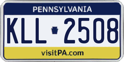 PA license plate KLL2508