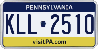 PA license plate KLL2510