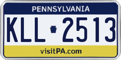 PA license plate KLL2513