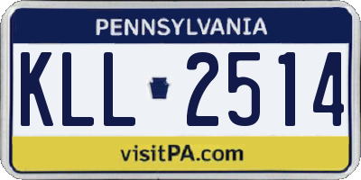 PA license plate KLL2514