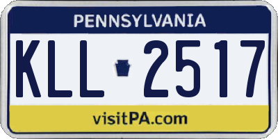 PA license plate KLL2517