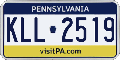 PA license plate KLL2519