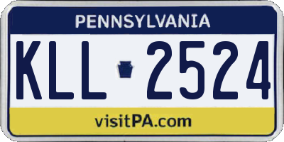 PA license plate KLL2524
