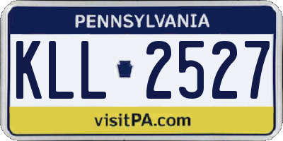 PA license plate KLL2527