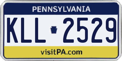 PA license plate KLL2529