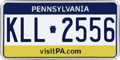 PA license plate KLL2556
