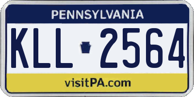 PA license plate KLL2564