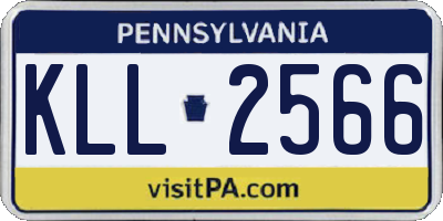 PA license plate KLL2566
