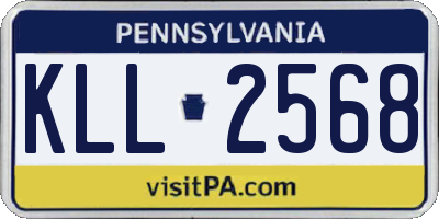 PA license plate KLL2568