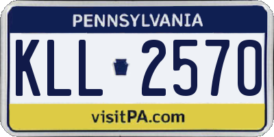 PA license plate KLL2570