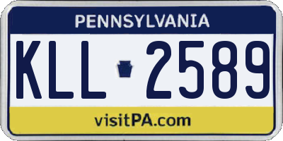 PA license plate KLL2589