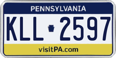 PA license plate KLL2597