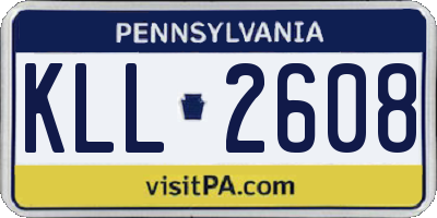 PA license plate KLL2608
