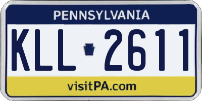 PA license plate KLL2611