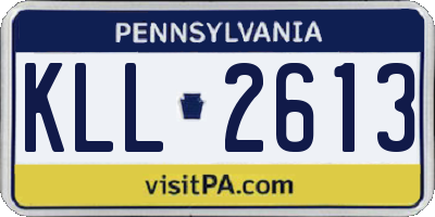 PA license plate KLL2613