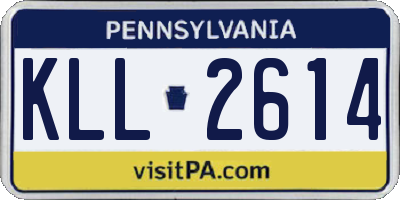 PA license plate KLL2614