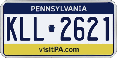 PA license plate KLL2621