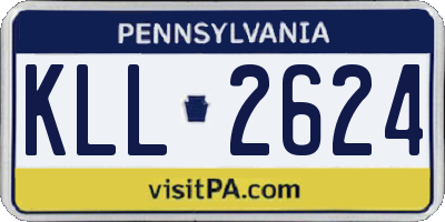 PA license plate KLL2624
