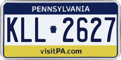 PA license plate KLL2627