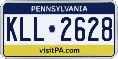 PA license plate KLL2628